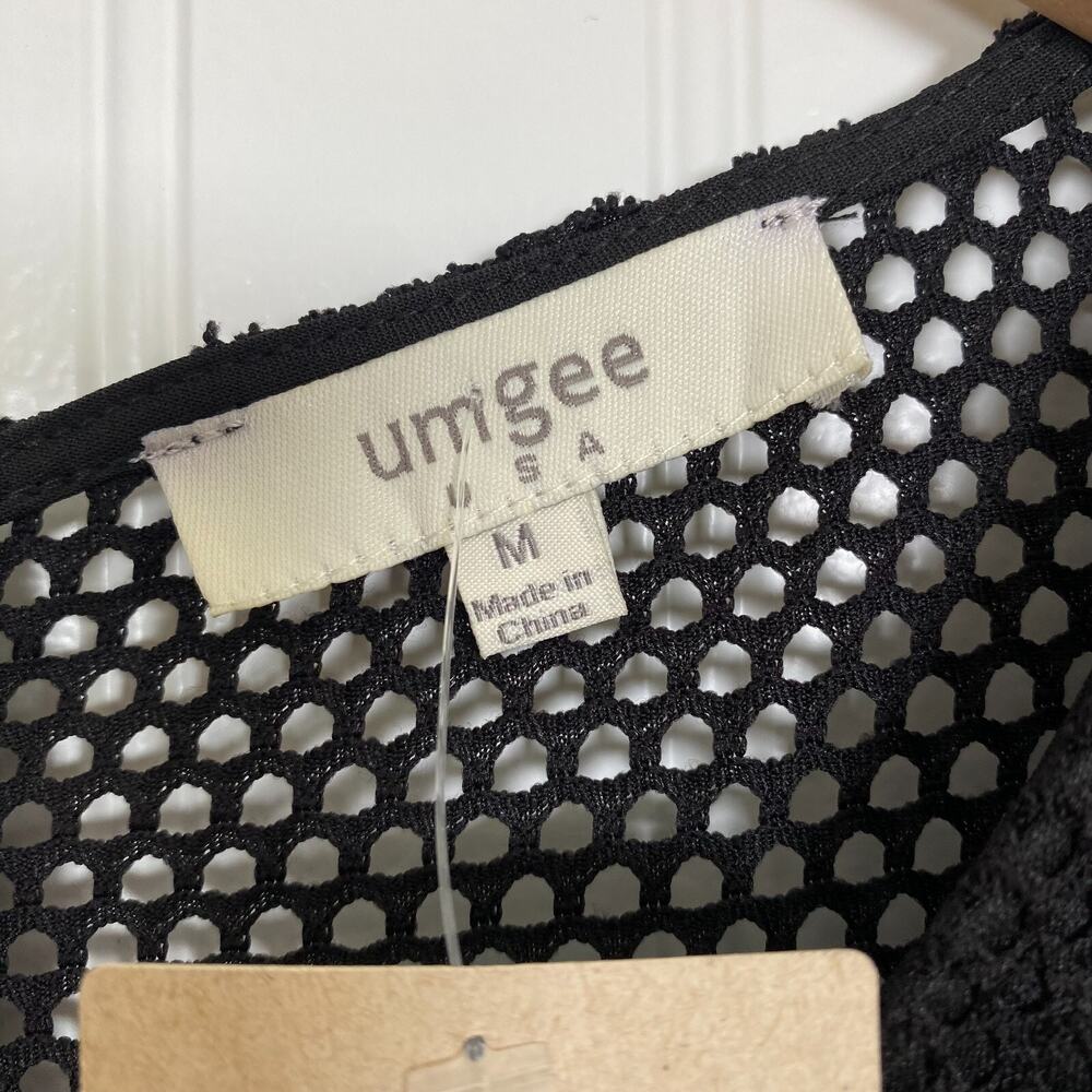Umgee Womens Gothic Grunge Mini Dress Size M Mesh‎ Sleeve Skater Preppy New - Picture 4 of 9